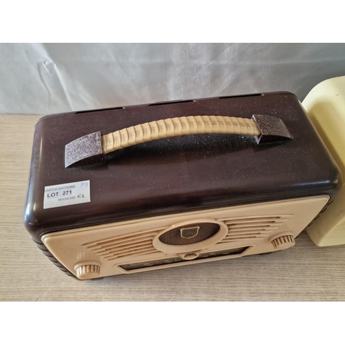 271 - Collection of 3 x Vintage Radios (a/f, see multiple catalogue photos for brands & models and conditi... 