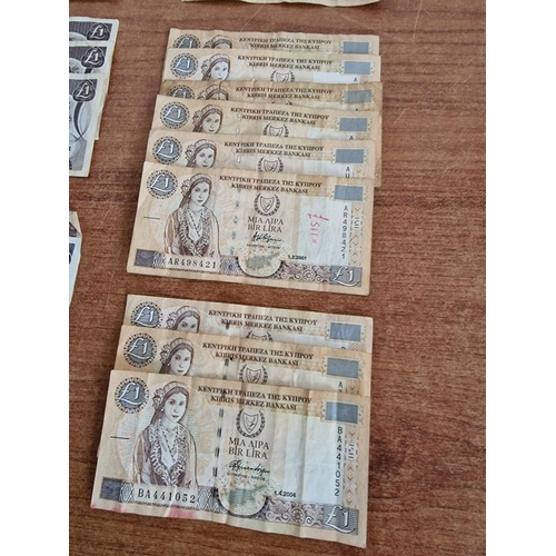 282 - Large Collection of Vintage Cypriot Bank Notes; £1 (6 x 1961, 1969, 1972, 1976, 1982, 2 x 1984, 2 x ... 