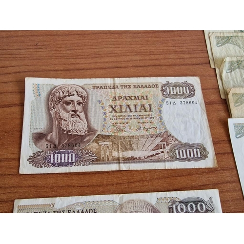 286 - Large Collection of Greek Drachma Bank Notes (see multiple catalogue photos), (29)