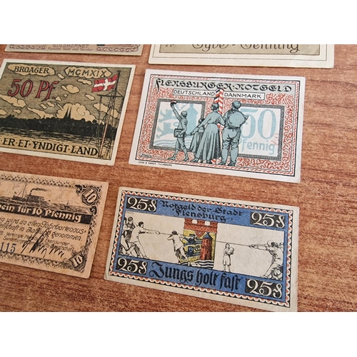 289 - Collection of 9 x Antique German Pfennig Bank Notes (see multiple catalogue photos)