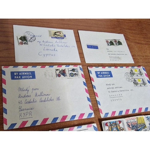 294 - Collection of 6 x Vintage Letters in Envelopes, Circa 1970's, sent to Larnaca, Cyprus, from Ceskoslo... 