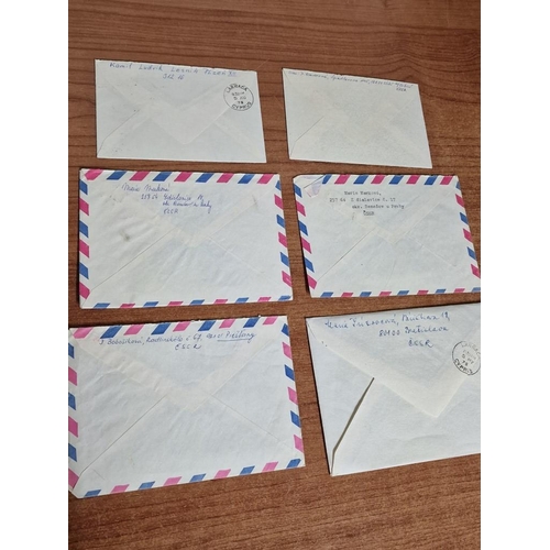 294 - Collection of 6 x Vintage Letters in Envelopes, Circa 1970's, sent to Larnaca, Cyprus, from Ceskoslo... 