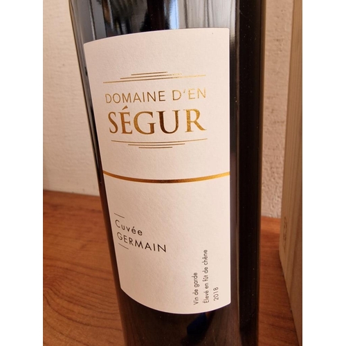 30 - Large Bottle of Domaine D'En Segur 'Cuvee Germain 2018' Wine, France, (150cl, 14.5%) in Wooden Prese... 