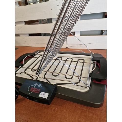 571 - Delonghi Rodeo Table-Top Electric Grill / Barbeque, with 'Easy Turn' Rack, * Basic Test & Working *