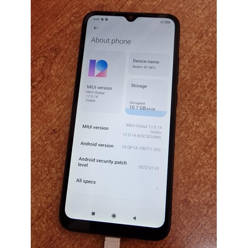 92 - Xiaomi Redmi '9C NFC' Dual SIM Mobile / Smart Phgone, (3GB RAM / 64GB Storage), * Basic Test; Factor... 