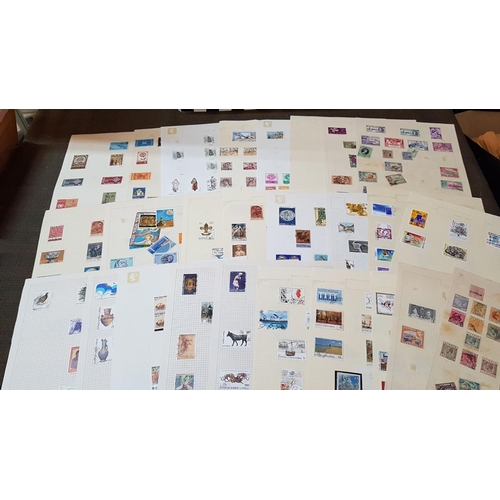 181 - Collection of 26 Sheets with Vintage/Retro Cyprus Stamps. (More Than 300 Pcs, Storage Box Inc.)