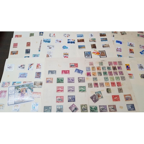 181 - Collection of 26 Sheets with Vintage/Retro Cyprus Stamps. (More Than 300 Pcs, Storage Box Inc.)