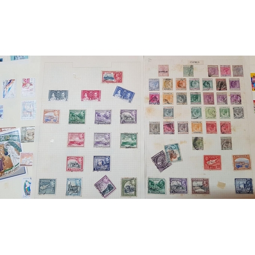 181 - Collection of 26 Sheets with Vintage/Retro Cyprus Stamps. (More Than 300 Pcs, Storage Box Inc.)