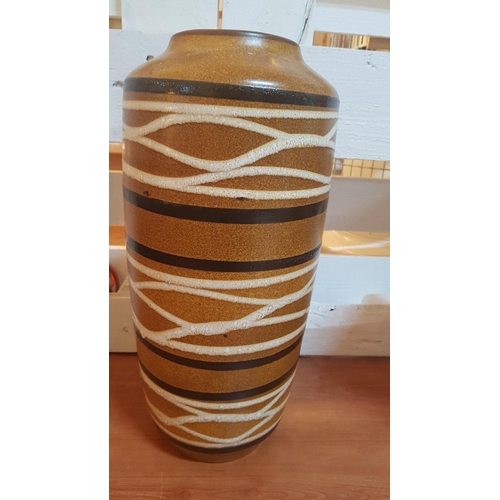 233 - Large Mid Century West Germany Pottery Scheurich Vase,
H: 45cm Ø:20cm.