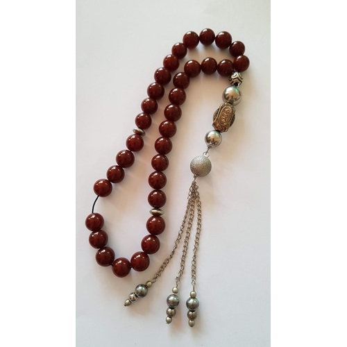 385 - Anatolia (Middle East) Komboloi- Worry Beads, Prayer Komboloi with 33x Natural Stones.