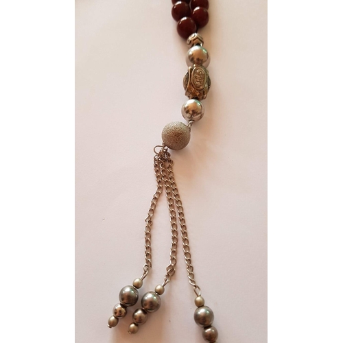 385 - Anatolia (Middle East) Komboloi- Worry Beads, Prayer Komboloi with 33x Natural Stones.