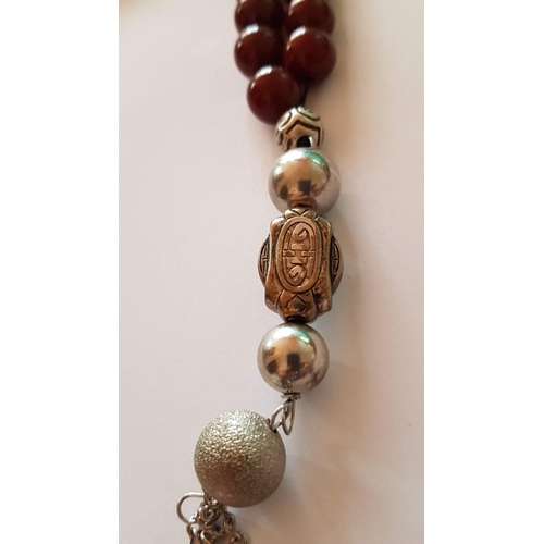 385 - Anatolia (Middle East) Komboloi- Worry Beads, Prayer Komboloi with 33x Natural Stones.