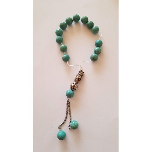 386 - Turquoises Stone Greek/Cyprus Worry Beads 'Komboloi'.