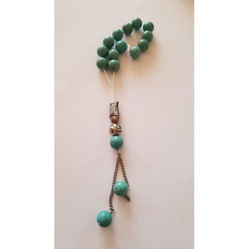 386 - Turquoises Stone Greek/Cyprus Worry Beads 'Komboloi'.