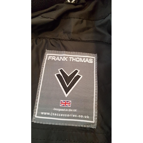 412 - Men's Motorcycle Suit. 'Frank Thomas' Motorcycle 'Tornado ' Jacket, Black and White, Wate Proof, Siz... 