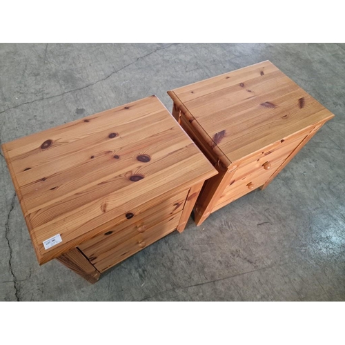 262 - Pair of Pine Wood 2-Drawer Bedside Units, (Approx. 52 x 38 x 59cm each), (2)