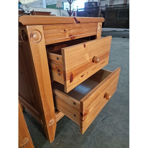 262 - Pair of Pine Wood 2-Drawer Bedside Units, (Approx. 52 x 38 x 59cm each), (2)