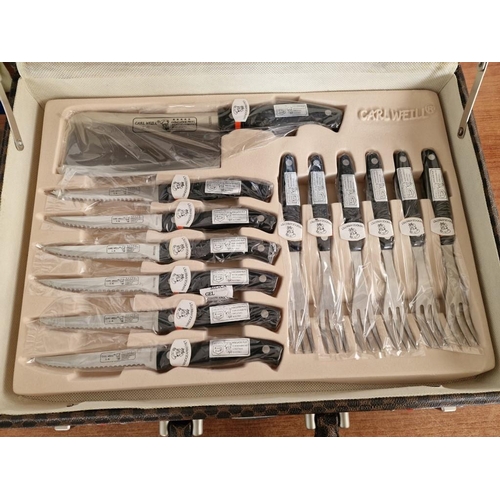 64 - 'Carl Weil' 24Pc Deluxe Knife Set (Rose Keller), Top Quality Stainless Steel Kitchen Ware, Incl: 6 x... 