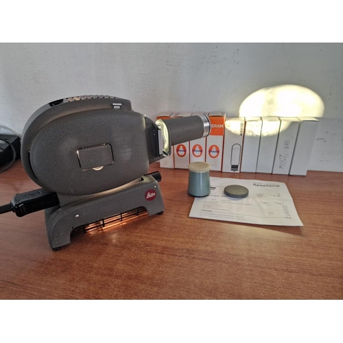 97 - Vintage Leitz Prado 35mm Slide Projector with Two Leitz-Wetzlar Interchangeable Lenses (F 50/2.8 and... 