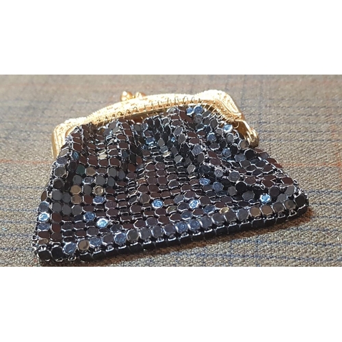 151 - Antique and Retro Style Metal Mesh/Purses. Antique Brass Mesh, Approx. 7cm x 8cm (A/F, Repaired). 2X... 