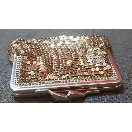 151 - Antique and Retro Style Metal Mesh/Purses. Antique Brass Mesh, Approx. 7cm x 8cm (A/F, Repaired). 2X... 