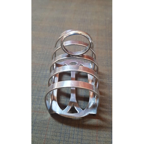 155 - Vintage EPNS 4-Slice Toast Rack (Approx. 6.5cm x 9cm x 8.5cm).