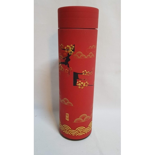 374 - Chinese Collection: Traveling Vacuum Flask in Traditional Chinese Pattern, Ceramic Chopsticks Set (U... 