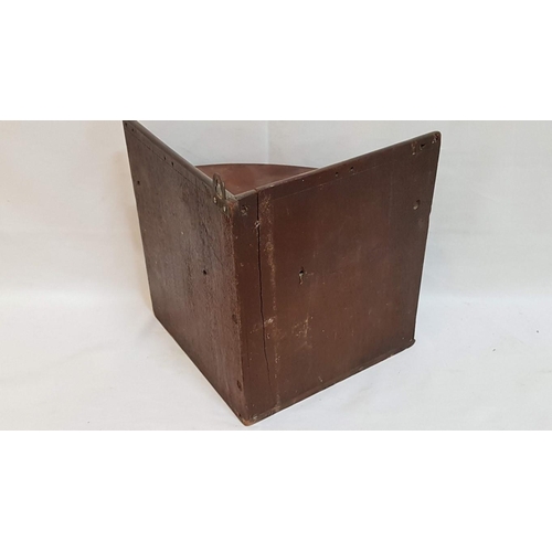 407 - Small Solid Wood Corner Wall Hanging Shelf, Approx. 32cm x 26cm, A/F (Crack at The Back).