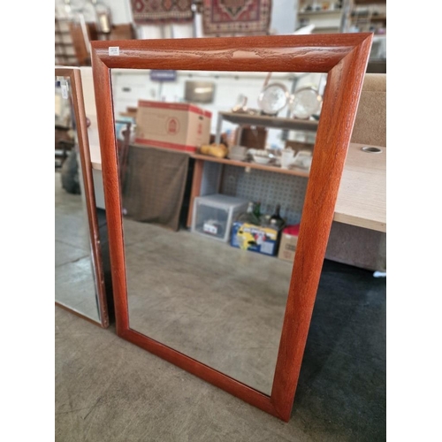 178 - Large Wall Mirror with Thick Wood Frame, (Approx. 75 x 110cm)