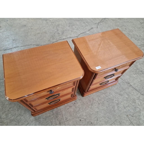 170 - Pair of Classical Style 3-Drawer Bedside Units, (Approx. 52 x 39 x 53cm each), (2)