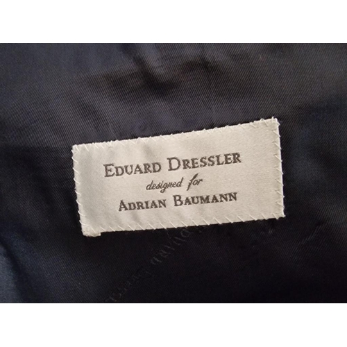 171 - Blue Colour Wool & Mohair Exquisite 2-Piece Men's Suit by 'Eduard Dressler', Designed for 'Adrian Ba... 