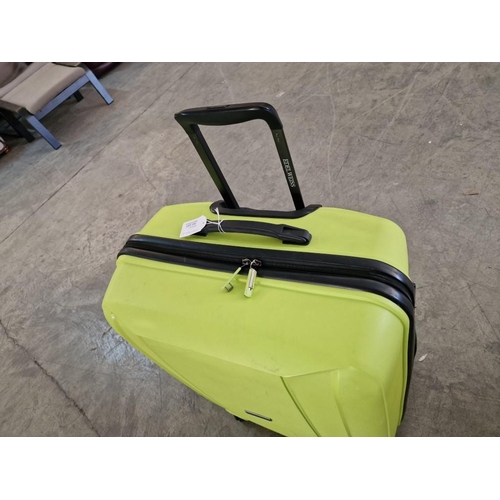 172 - Lime Green 'Edelweiss' Suitcase with Wheels and Expanding Handle, Opening with Blue Liner and Intern... 