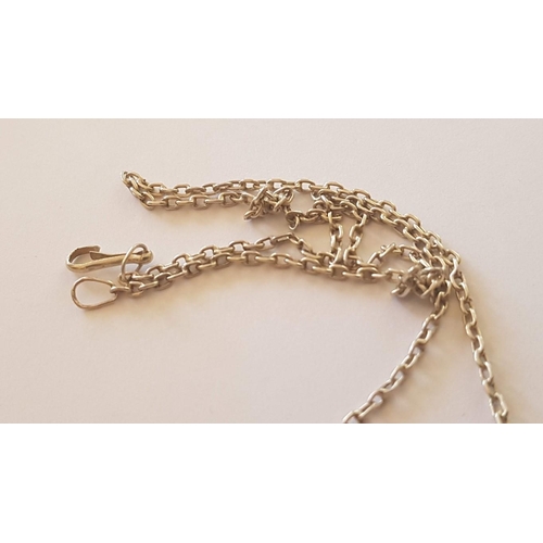 220 - Silver Jewelry, Filigree Lefkara Style Floral Necklace (Approx. L:43cm) and Silver Chain with 'Lily'... 