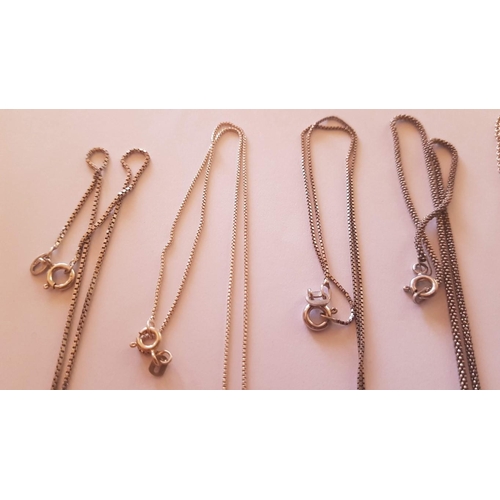 222 - 5 x Different Silver Chains with Pendants, Approx. 20.2g.