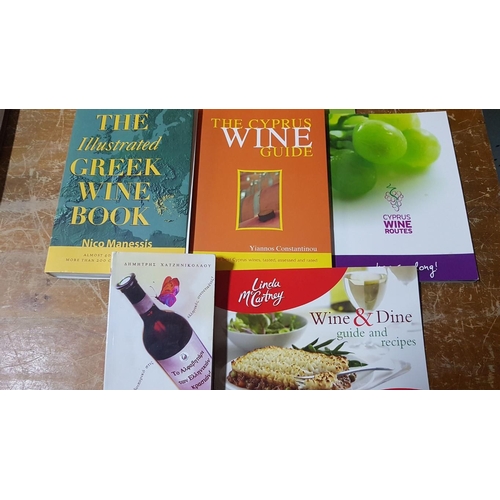 511 - 'Wine and Food' Large Collection of Book- All About Wine and Special Recipes Chefs' Skarmoutso and L... 