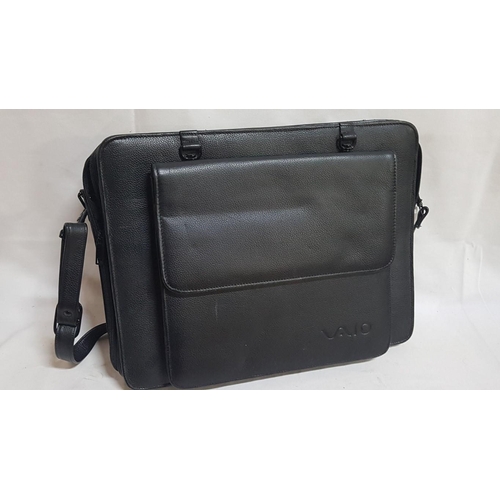 512 - Assorted Collection: Black Leather Effect Laptop Bag/Briefcase, Waist Belt Bag and Advertising Cypru... 