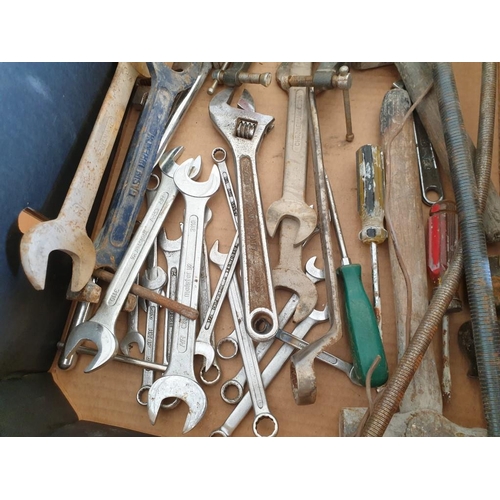 535 - Box of Assorted Tools and Spanners