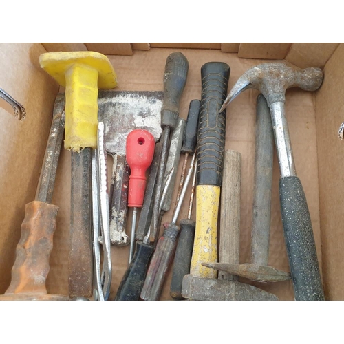 536 - Box of Assorted Hammers and Spanners