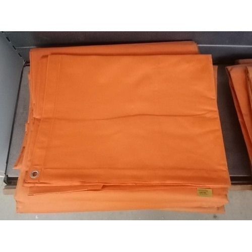 545 - 2 x Orange Colour Tarpaulins (Approx. 4.2m x 4.2m), (2)