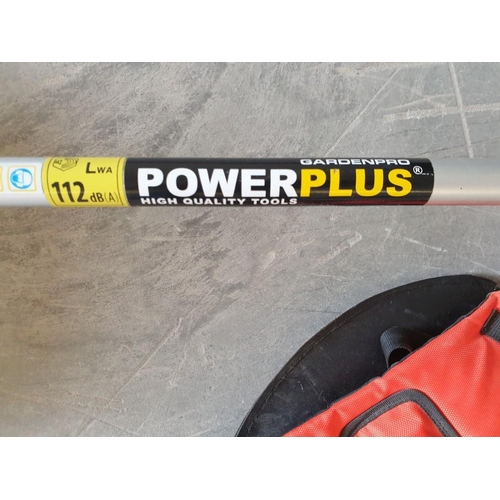 551 - Powerplus 'GardenPro' Petrol Strimmer and Support Harness, (2)