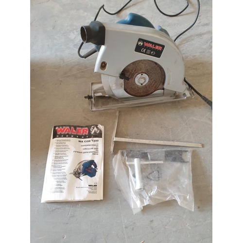 552 - Waler Electric Circular Saw (Model No. WA-CISE1200) with Instructions & Tools, * Basic Test and Work... 