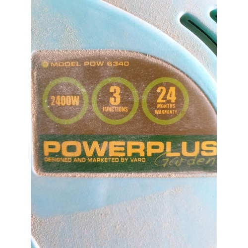 556 - Powerplus Electric Leaf Blower, Shredder & Vacuum, (Model: POW6340), * Basic Test and Working *