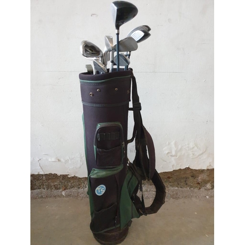 558 - 'TS' Gold Bag, Together with Qty of 'Golden Bear' Golf Clubs (see catalogue photos), (11)