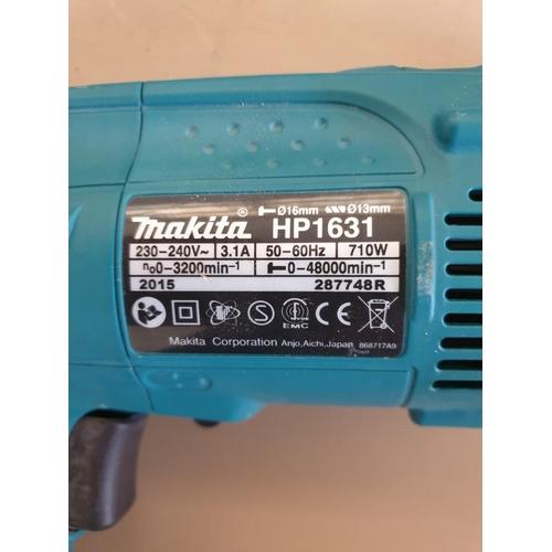 561 - Makita 710w Electric Hammer Drill with 13mm Quick Release Chuck, (Model: HP1631), with 13mm Quick Re... 