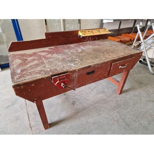 576 - Workbench with Drawer and 2 x Fitted Vices, (Approx. 180 x 79 x 87cm)