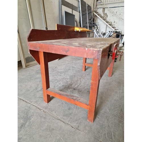 576 - Workbench with Drawer and 2 x Fitted Vices, (Approx. 180 x 79 x 87cm)