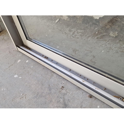 587 - Grey Colour Aluminium Double Glazed Sliding Patio Doors in Frame, (Approx. 171 x 222cm)