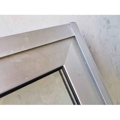 594 - Grey Colour Aluminium Sliding Double Glazed Windows in Frame, (Approx. 153 x 119cm)