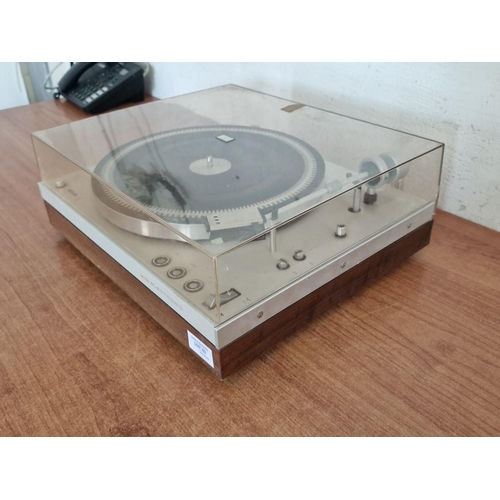 63 - Vintage Philips 212 Electronic Turn Table / Record Player with Perspex Cover, (No Power Lead, Theref... 