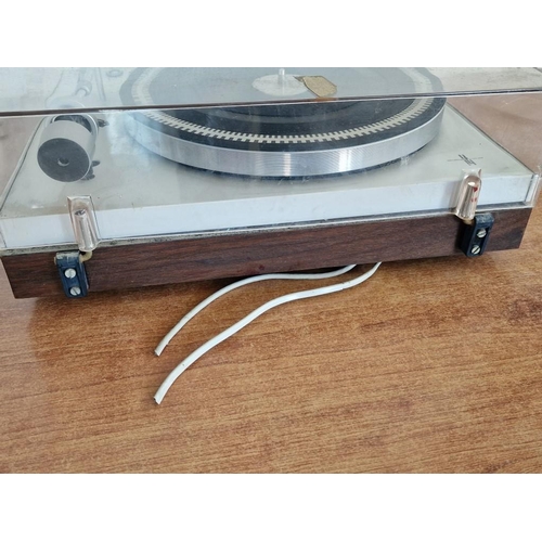 63 - Vintage Philips 212 Electronic Turn Table / Record Player with Perspex Cover, (No Power Lead, Theref... 